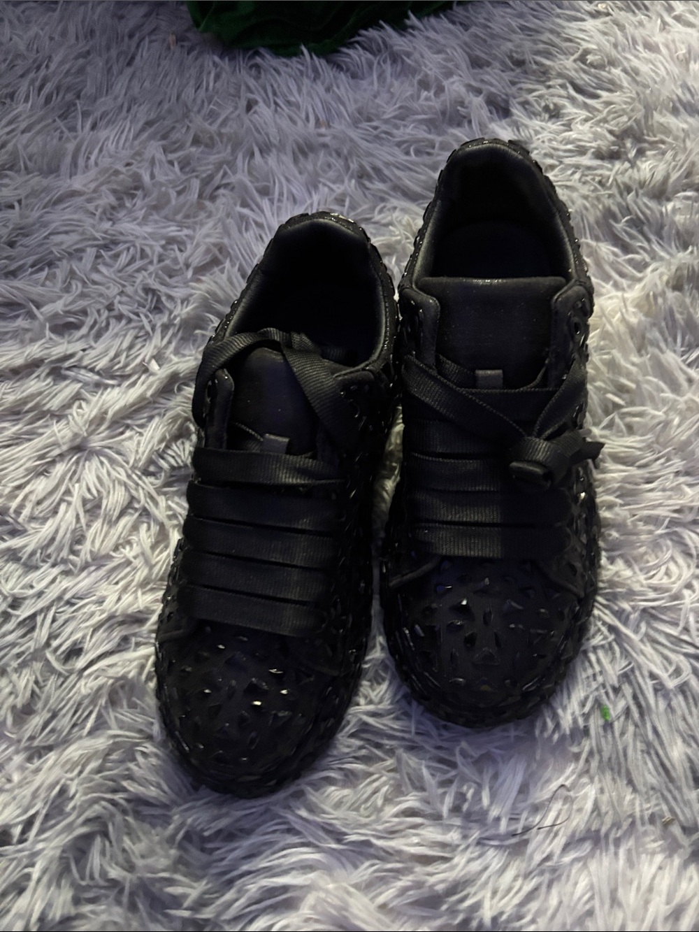 Women’s Black Studded Slip-On Sneakers